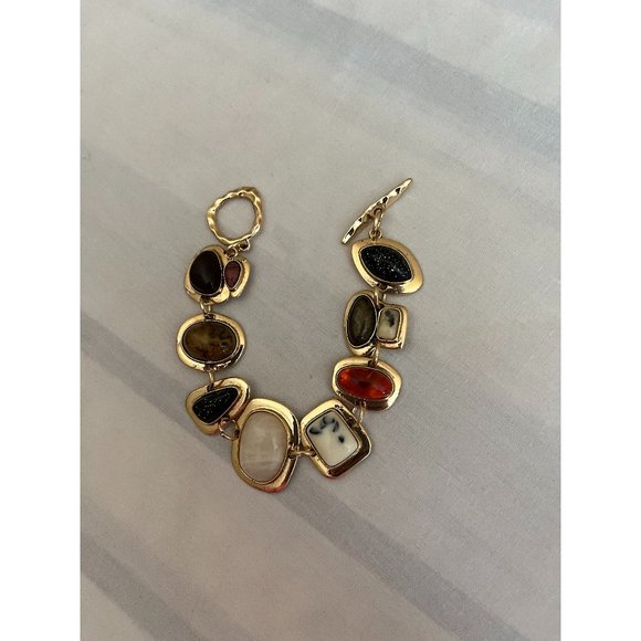 Chunky bracelet, Vintage style bracelet , statement bracelet , gold - Picture 1 of 6